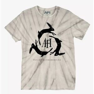 AFI Decemberunderground Tie-Dye Boyfriend Fit Girls T-Shirt-M